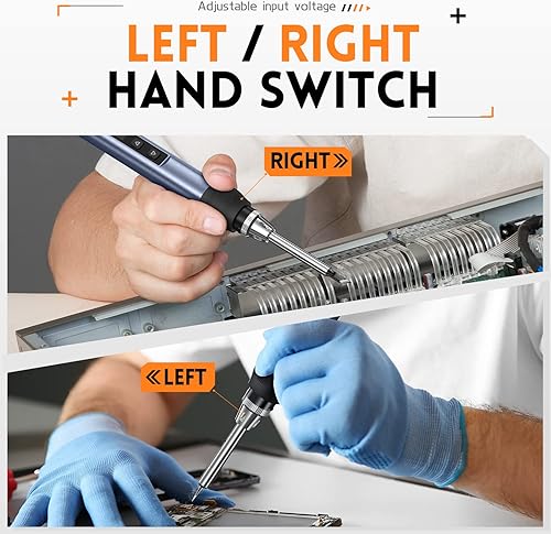 Miniatura 6 de Kit de soldador, DCPD (96W65W) Mini soldador digital, calentamiento rápido de 180-780, 6 puntas de soldadura, pantalla OLED digital, apagado