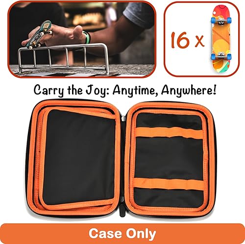 Miniatura 2 de Klawdsky Funda para diapasón, funda de transporte para patinetas Teck Deck Ultra DLX, funda de almacenamiento compatible con 12 mini patinetas (solo