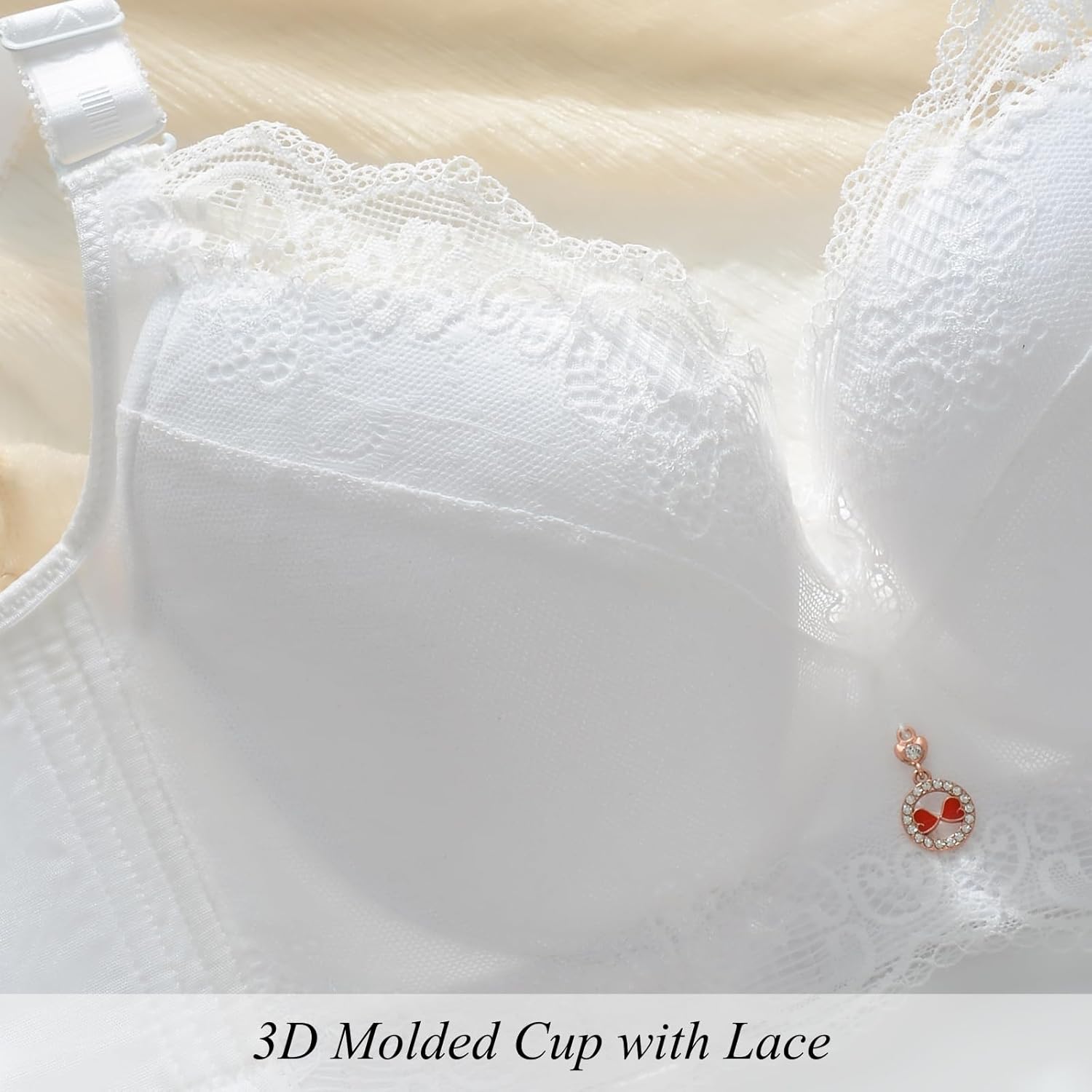 Women Push Up Bra Plus Size Lace Underwire Soft Padding Lift Up Bra - Image 6