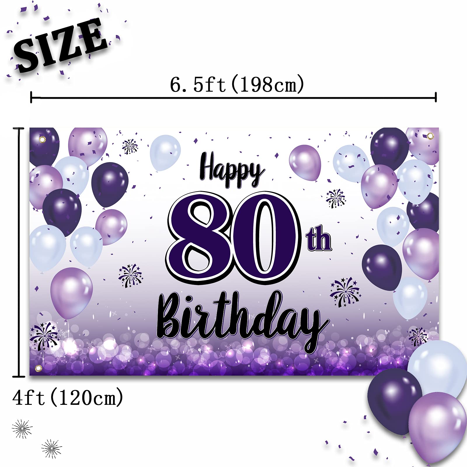 CIEHER Purple Birthday Sash & Queen Crown Kit, Purple Birthday Decorations, Purple - View #14