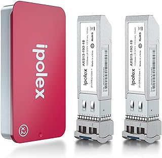 ipolex 10GBase-LR SFP+ Transceiver Module for Cisco SFP-10G-LR, Cisco Meraki, Ubiquiti, D-Link, Supermicro, Netgear, Mikrotik (SMF, 1310nm, 10KM, LC)(Pack of 2)