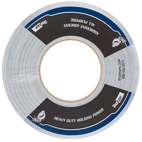 Shurtape Duck Pro Professional Grade, Heavy Duty, Co-Extruded Cloth Duct Tape for RV, Motorsports and Housing Assembly, 48mm x 60yd, 14.5 mil, Silver, 1 Count (105457)
