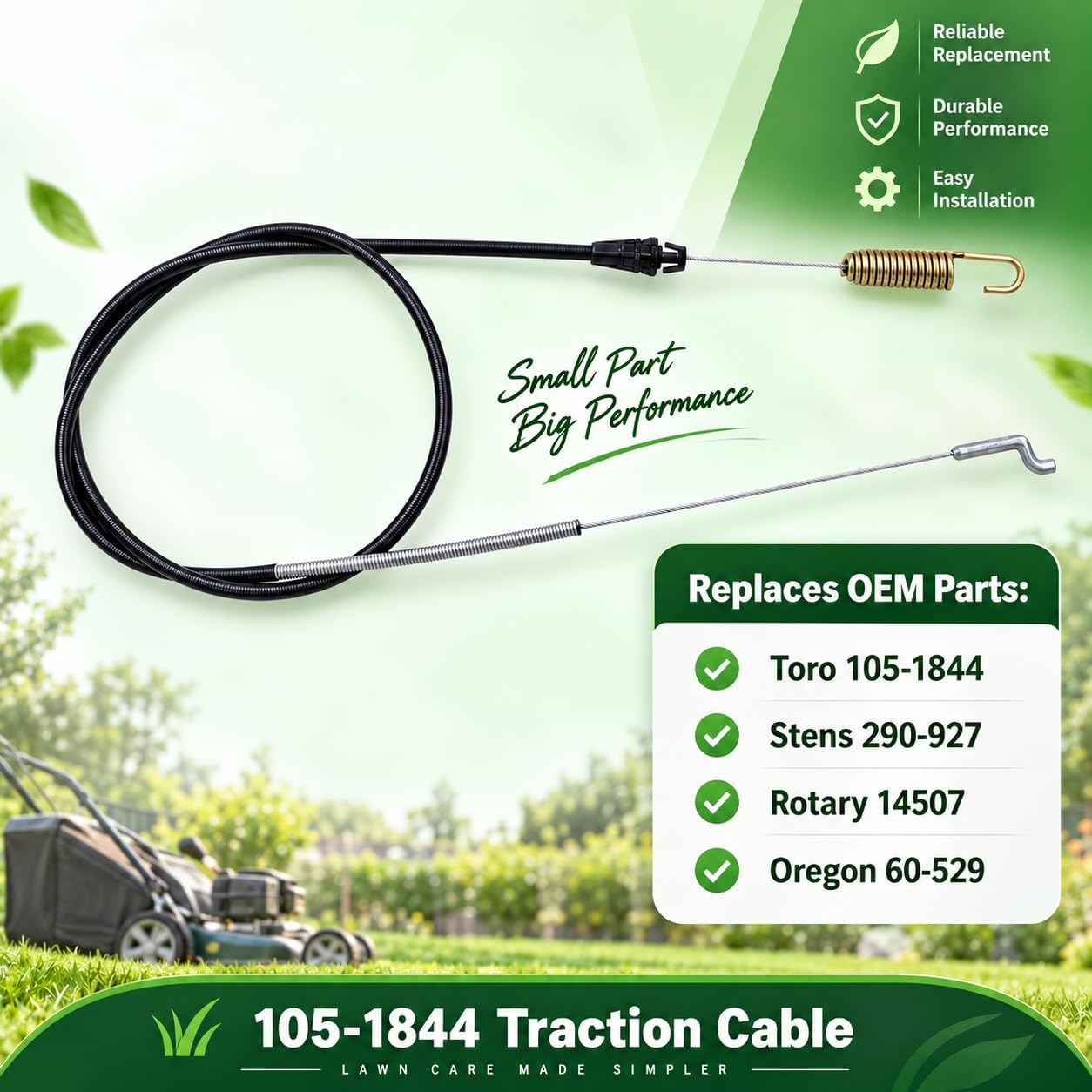 105-1844 Traction Control Cable for Toro 22in Recycler Mowers