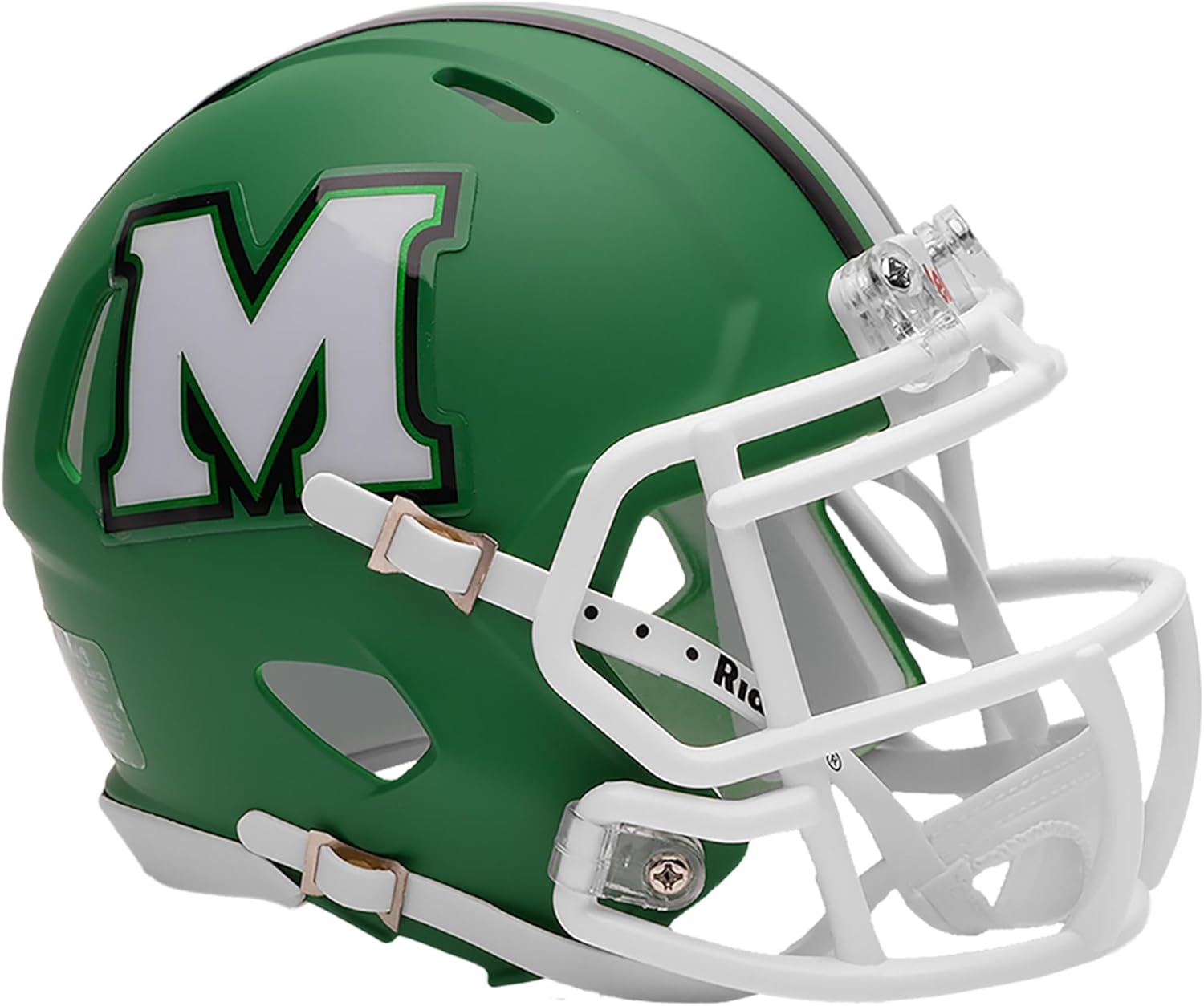 Marshall Thundering Herd Flat Green Revolution Speed Mini Football Helmet - New in Riddell Box