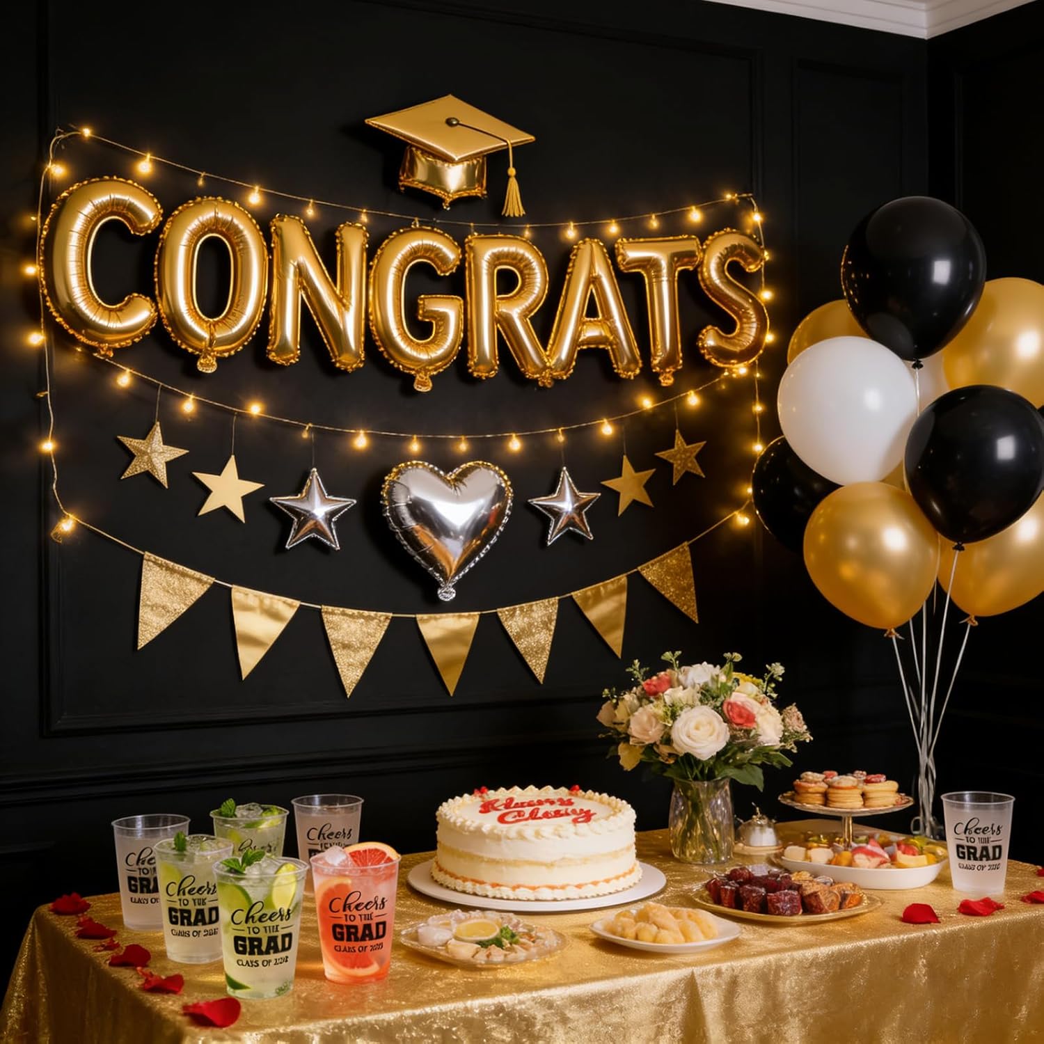 48 Pcs Cheers To The GRAD Graduation Frosted Plastic Cups Clear 14 Oz Disposable Drinking Cups Bulk Class of 2026 Reception Cup for Congrats Grad Party Supplies