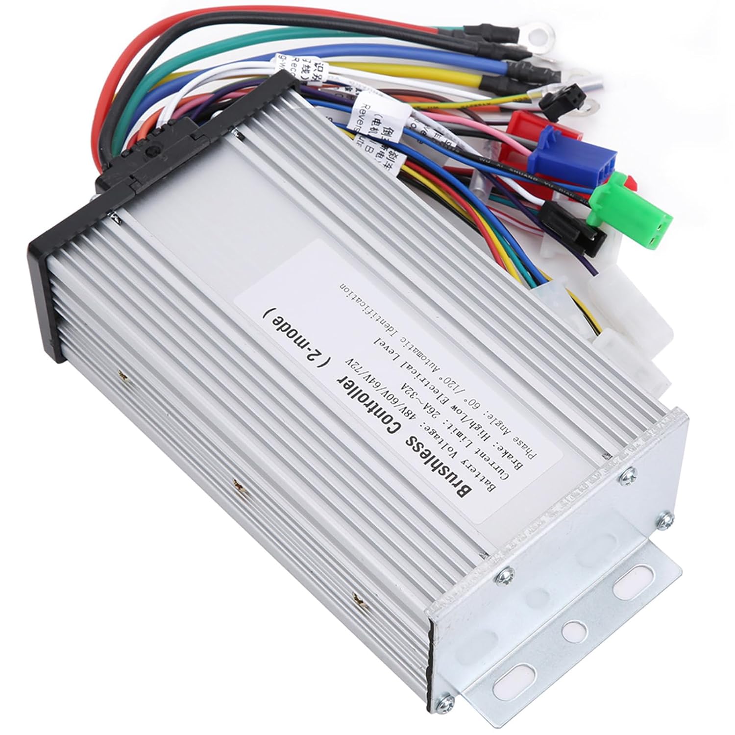 Brushless Motor Controller,12Tube Dual Mode Rectangular Speed Controller for 48V 60V 64V 72V Electric Scooters,E-Bikes,Go-Karts