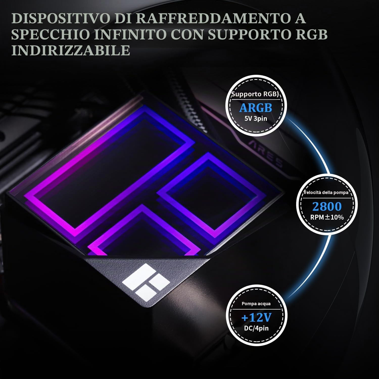 Thermalright Frozen Infinity 360 BLACK Dissipatore ad acqua per CPU, Raffreddatore CPU AIO 360, Triple ventole PWM TL-M12, Dissipatore CPU a specchio infinito, per AM4/AM5, Intel LGA1851/1700/115x