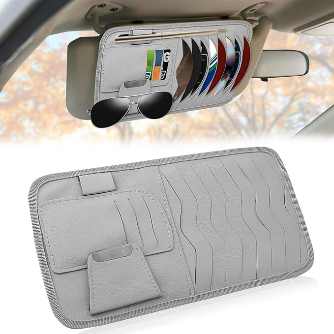 Car Visor CD Case Holder, Universal Sun Visor Organizer