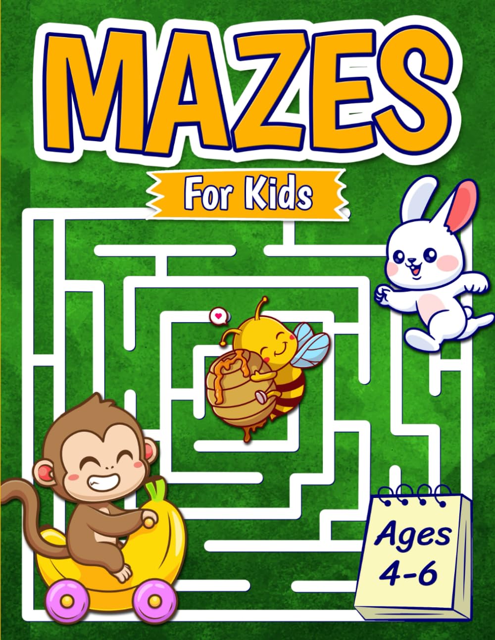 Mazes for Kids Ages 4-6: Amazing Puzzle Book with 80 Simple Labyrinth Activities for Children
