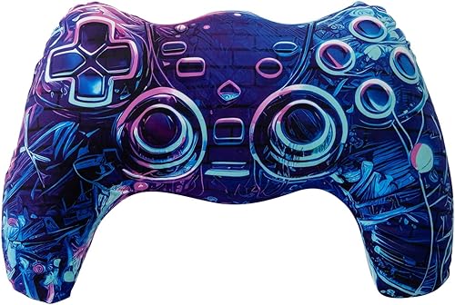 Vista 18 de Meeting Story Cojín de felpa con forma de controlador de videojuegos para niños y niñas, decoración de habitación de jugadores, para sofá, silla