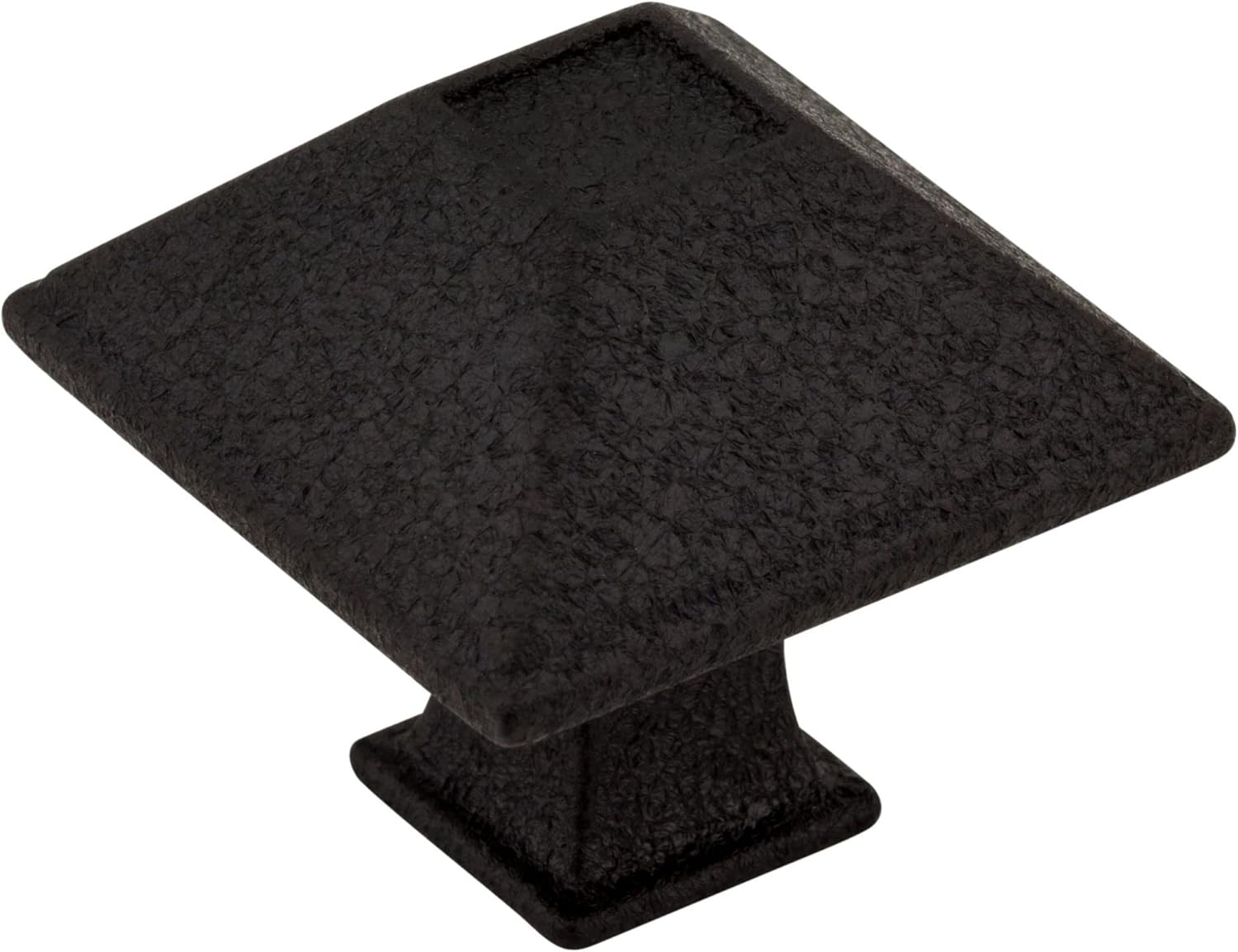Tahoe Rustic Cabinet Knob - 1 1/4" Square in Black