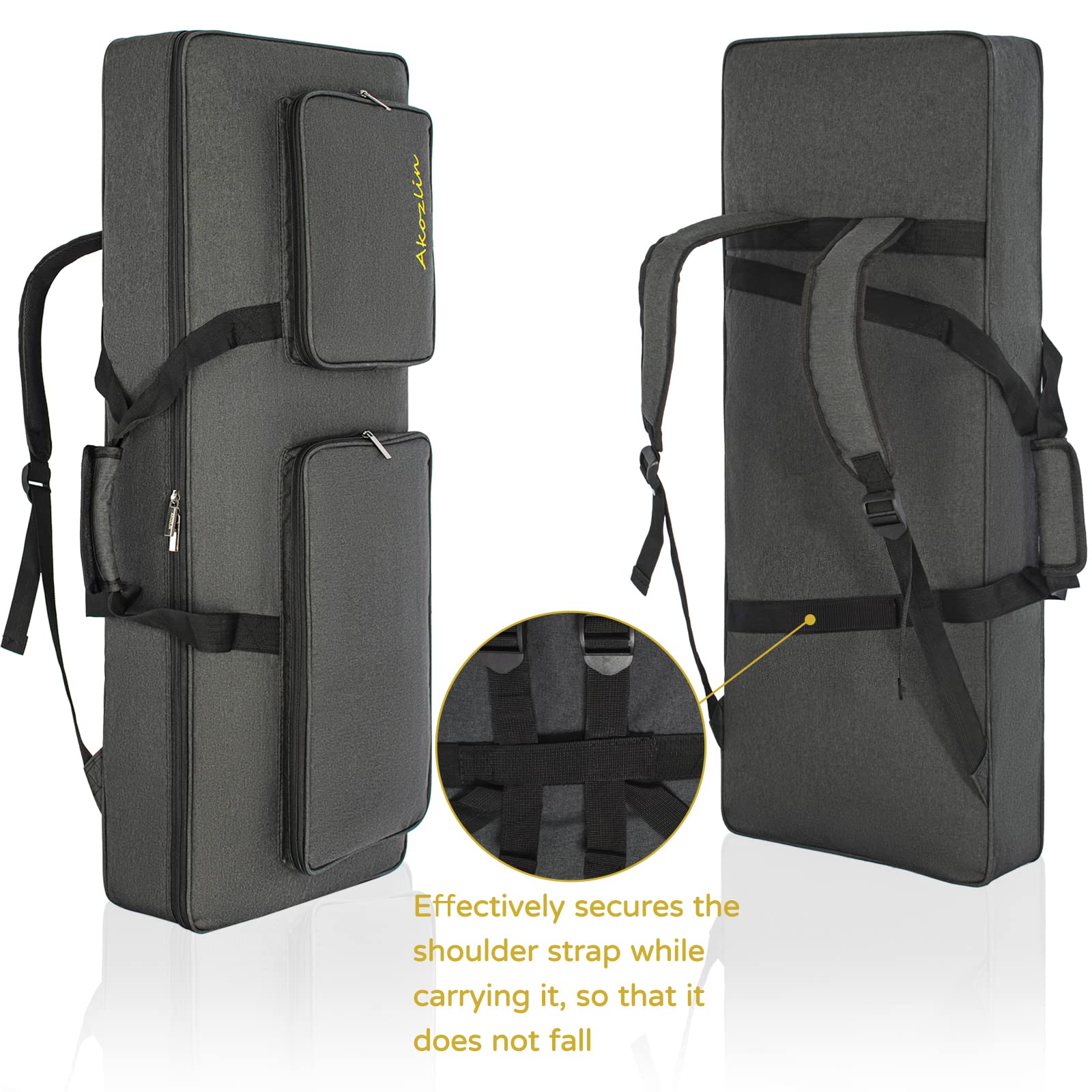 AKOZLIN Tastaturtasche, tragbar, gepolstert, Tastaturtasche