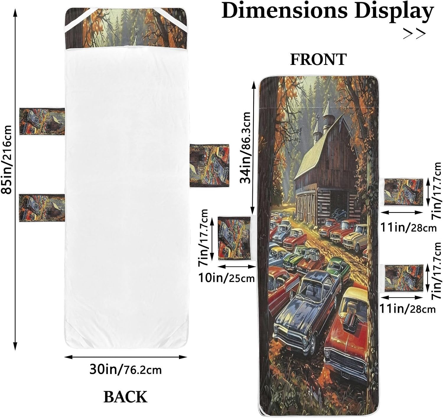 FRMG Old Cars Barn Patio Chaise Lounge Covers Beach Chair Cover Beach Chair towel lounge chair towel cover 2013549a
