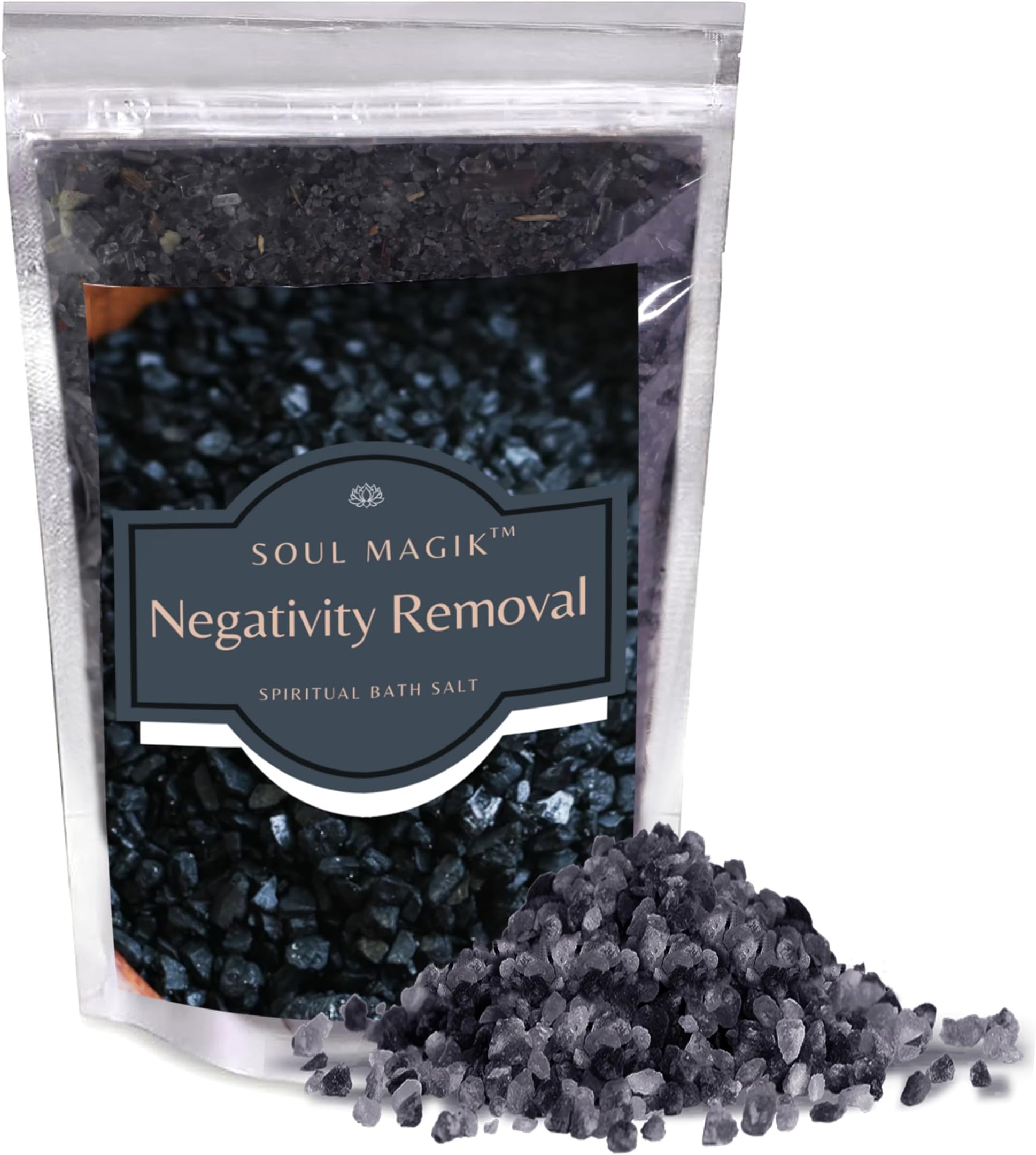 - Pure & Natural Negativity Removal Spiritual Bath Salt | 200g | Aura Cleansing Salts, Energy Purification, Remove Negativity, Evil Eye Protection & Spiritual Healing Ritual Bath