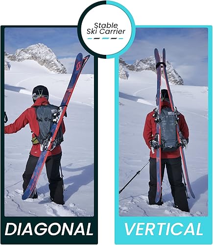 Miniatura 4 de Mochilas, Gris, Mochila de esquí