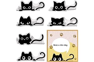 ABTOLS 6Pcs Cat Clear Stamps for Animal Lovers