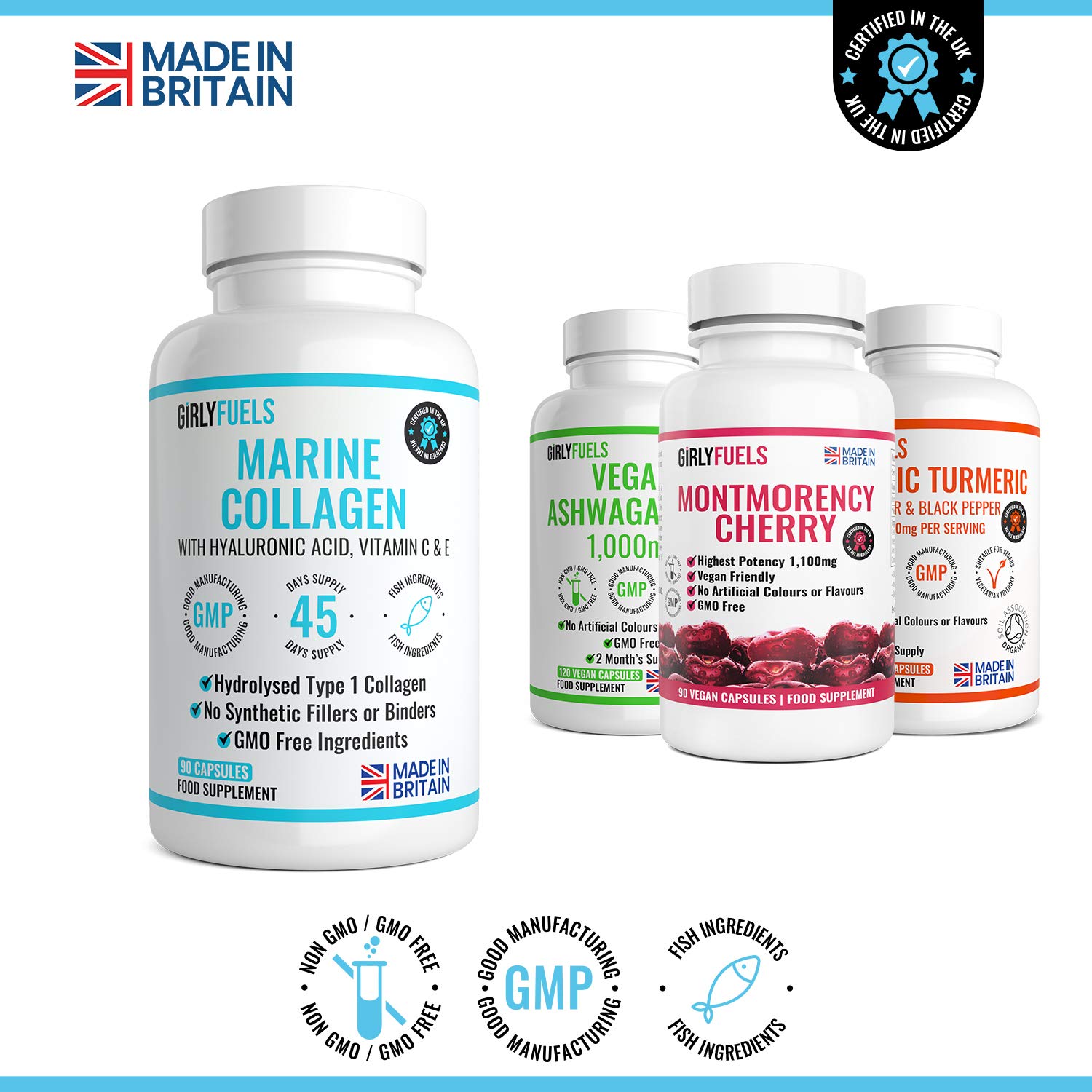 Buy Marine Collagen 1000mg 90 Capsules of Superior Type 1 Hydrolysed