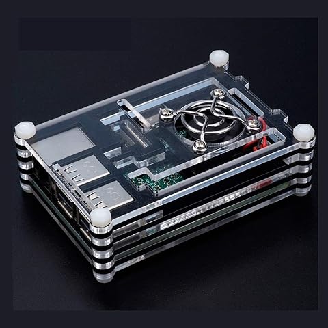 HUANRUOBAIHUO For Caliente Frambuesa Pi 3B + Caso 9 Capas Azul Negro Rojo Verde acrílico Caja de la Caja for Raspberry Pi Modelo B 3 Caso de Whosale Partes de la Impresora 3D (Color : Blue) Informática,Componentes,Dispositivos externos,Cajas de ordenador de sobremesa