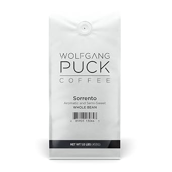 Wolfgang Puck Coffee, Sorrento, Whole Bean Coffee, 1-Pounds, 3 Count