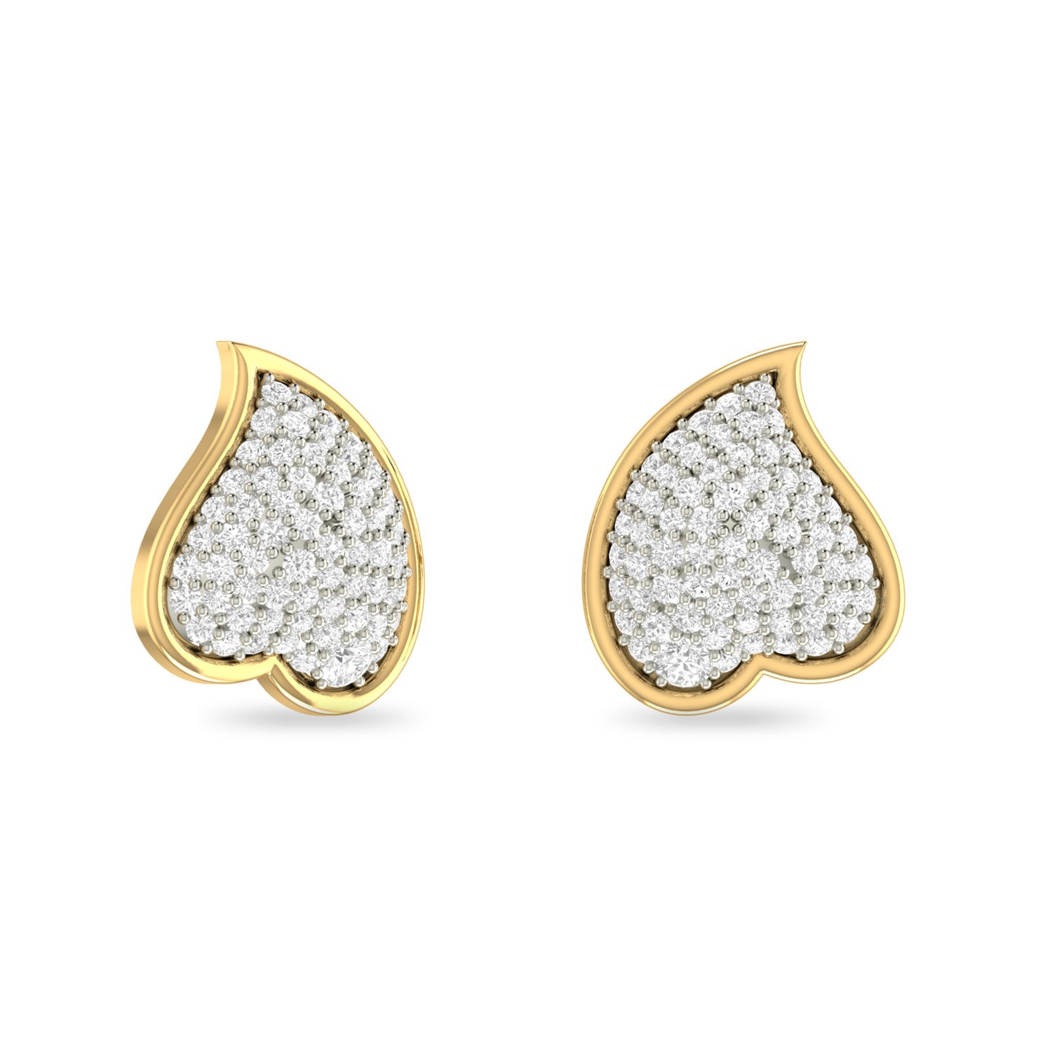 Aucent by PC Jeweller The Dayina 18KT Yellow Gold and Diamond Earrings-image-28