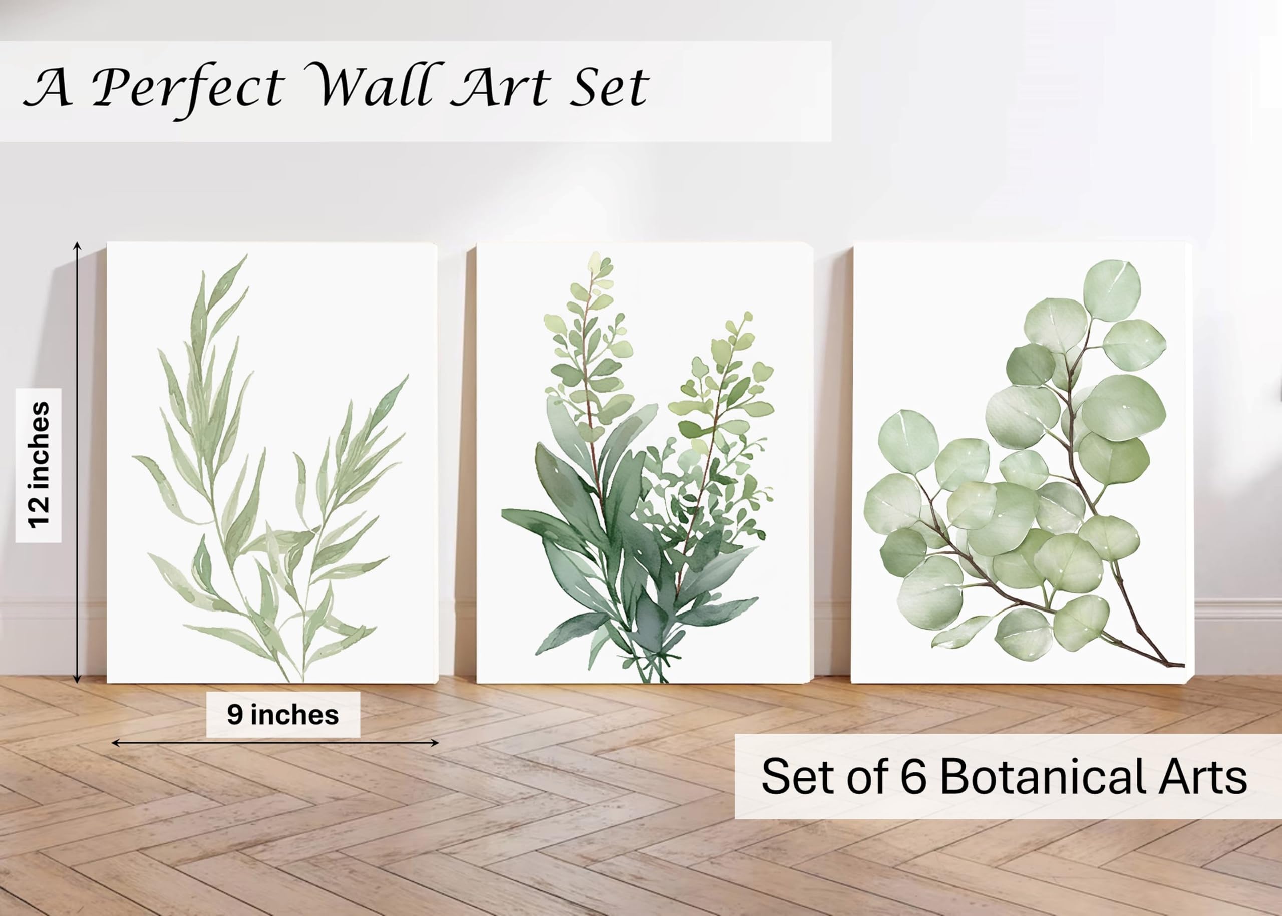 Set di 3 stampe artistiche da parete per bagno con cornice