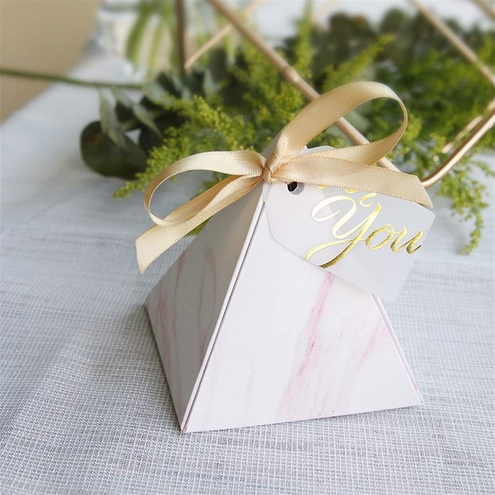 Rose Red Triangular Pralinenschachtel Hochzeit Bevorzugungen Geschenkschachteln aus Papier Schokolade Taschen Geschenkverpackungs-Kasten Hochzeitsdekoration Presents