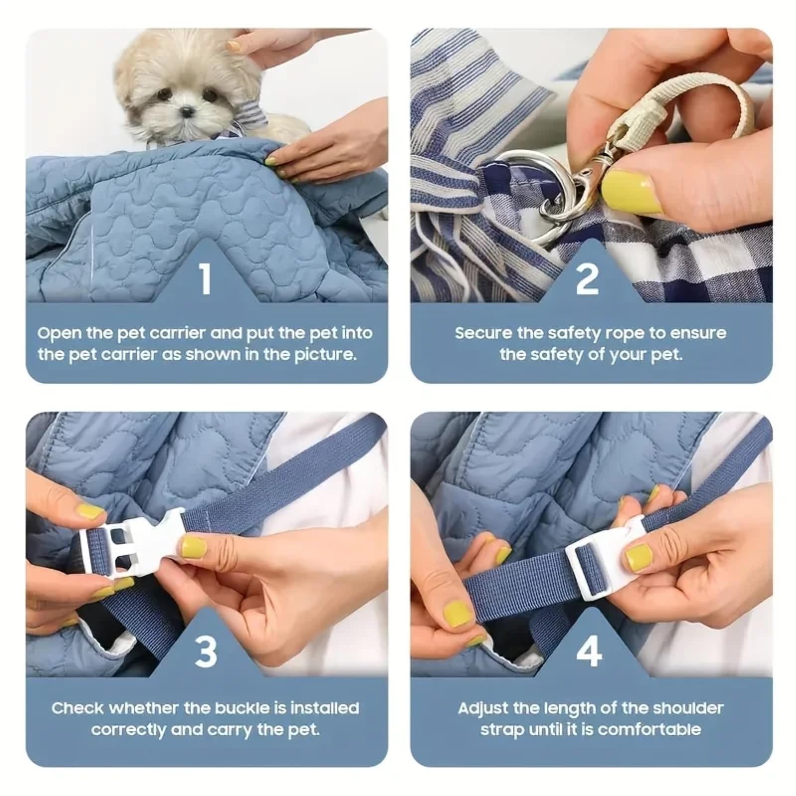 Borsa Viaggio Animali Portabile Extra Large Pet Backpack Carrier, al Petto Impermeabile A Doppia Spalla per Cani E Gatti Viaggi All'aperto Avventure-Blue