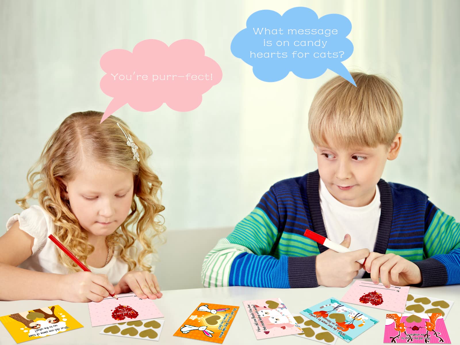 Amosfun Cartes à Gratter Saint-valentin 20 Pièces Rouge Cartes De