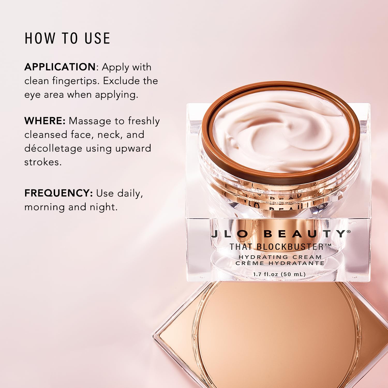 JLO Beauty That Blockbuster Face Moisturizer, Hydrating Hyaluronic Acid Face Cream with Peptides, Plumps, Nourishes, Hydrates, Skin Care to Help Visibly Smooth & Supports Fine Lines & Wrinkles, 1.7 Oz image 6 of 8 B0CSR7L43F