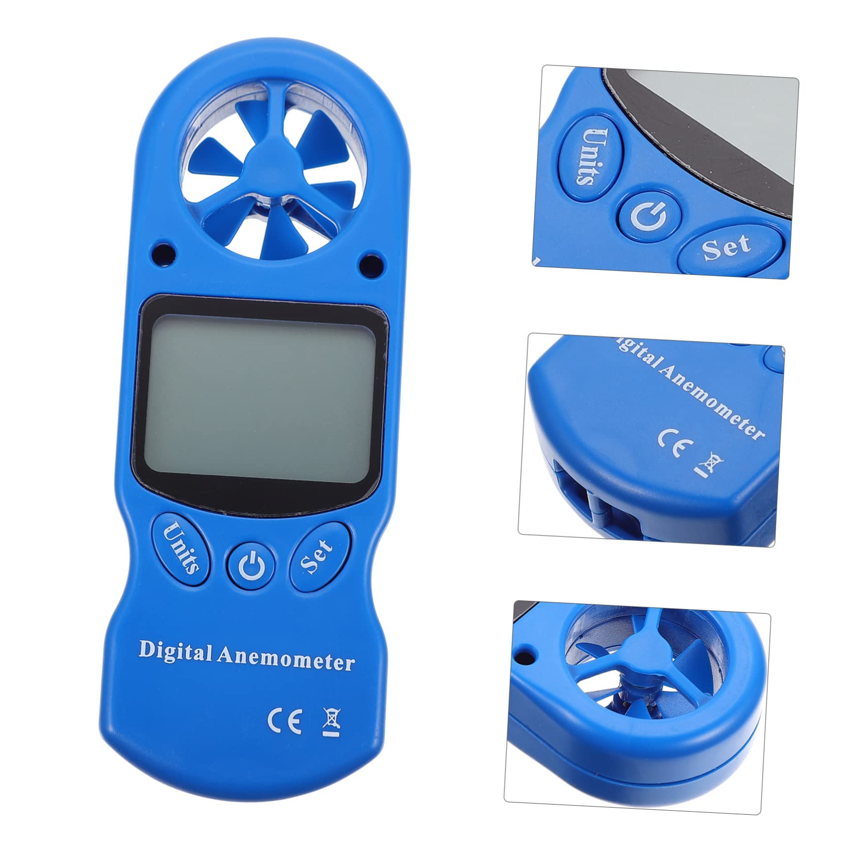 Yardwe Mini Anemometro Digitale Portatile, Igrometro e Termometro, Misurazione Velocità del Vento, Schermo Lcd Retroilluminato, per Monitoraggio Ambientale | Misura Velocità Aria e Temperatura, Adatto per Ventilazione e Ventole, con Custodia