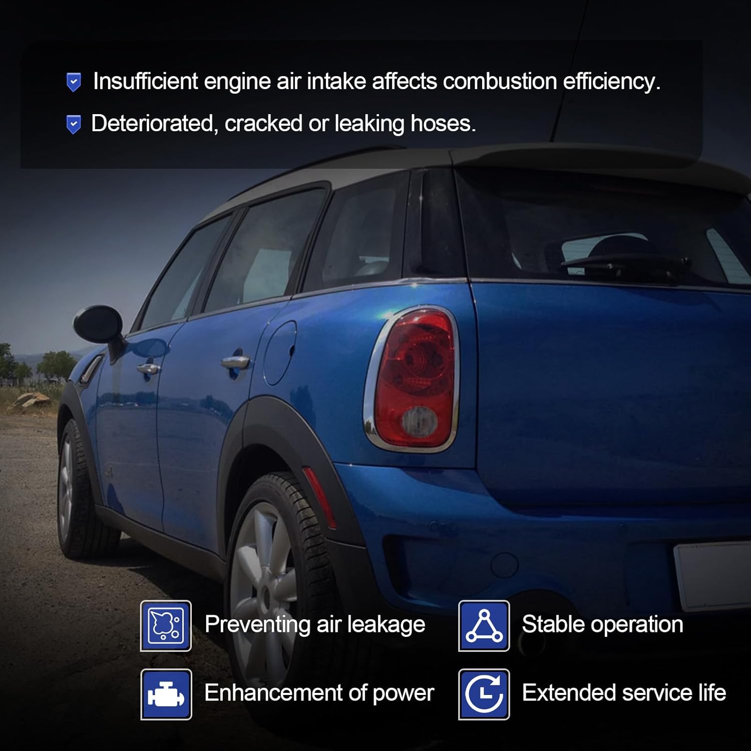 13717627501 Air Duct Intake Boot Hose Turbo Pipe for 2010-2015 Mini Cooper S Countryman Paceman Clubman R55 R56 R57 R58 R59 R60 N18 Engine Replaces# 13717607778 7627501