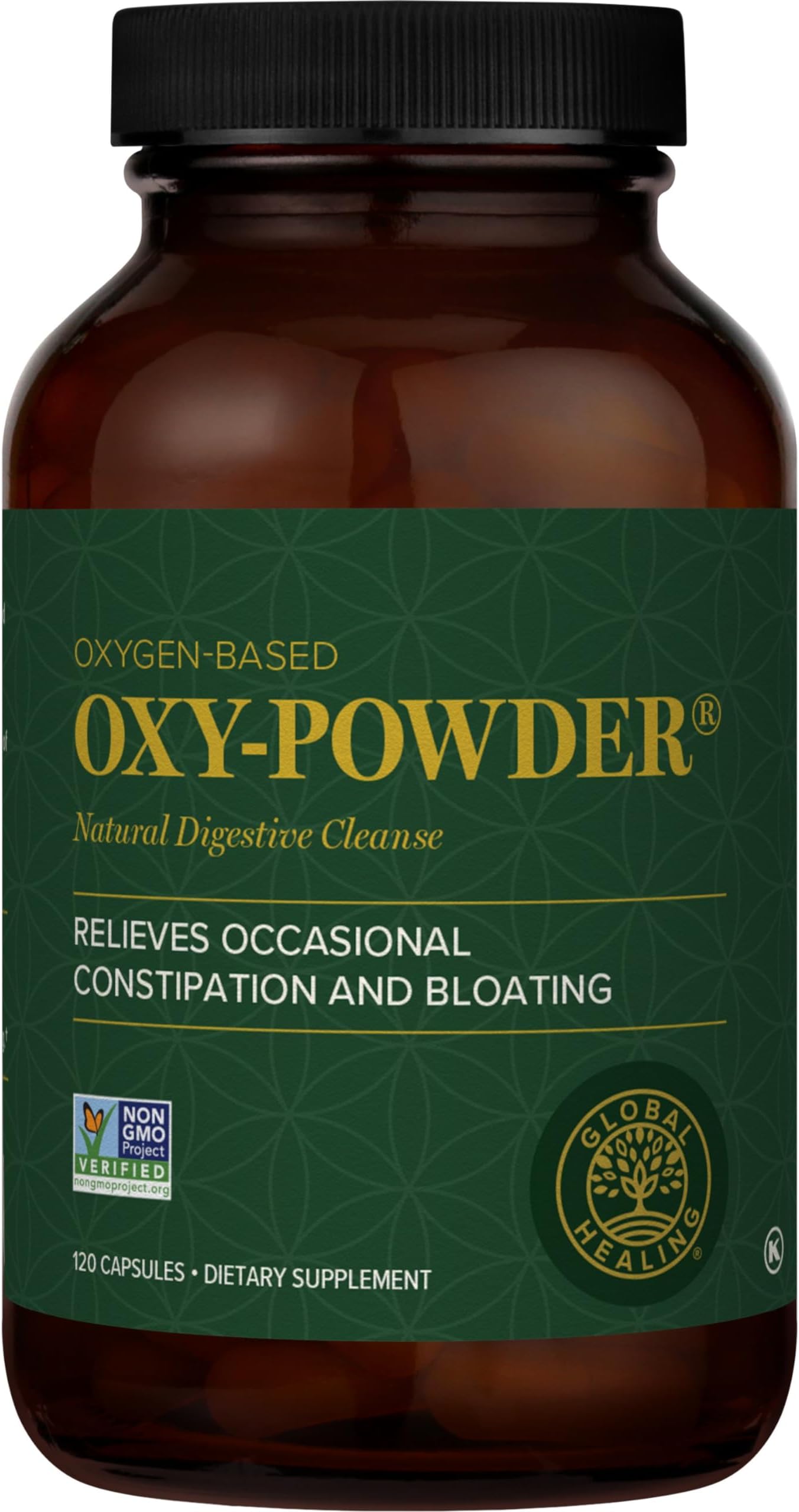 Oxy-Powder Oxygen Based Safe and Natural Colon Cleanser and Relief from Occasional Constipation (120 Capsules)