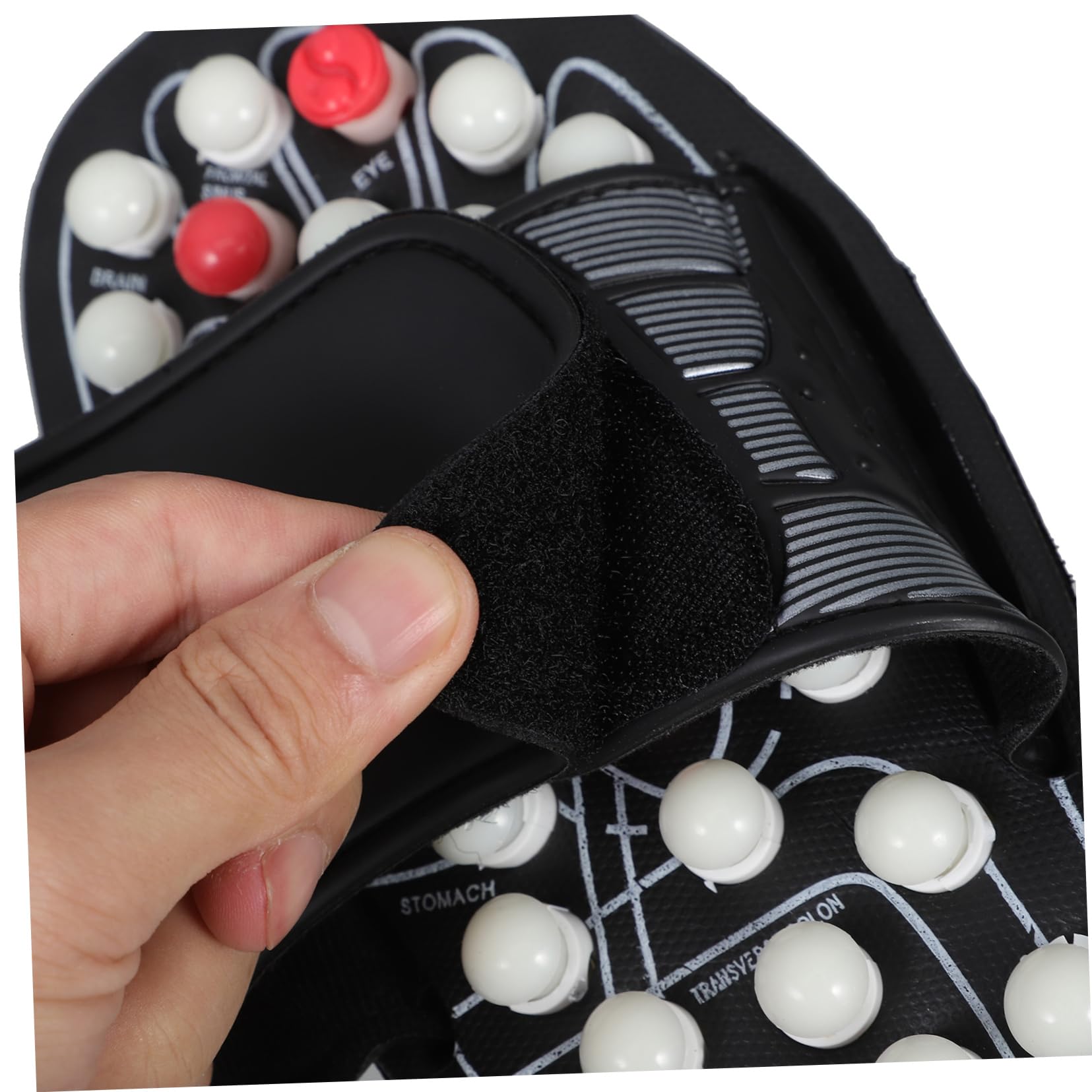 Ipetboom Akupunkt Sandalen aus Gummi mit Verstellbaren Riemen zur Fußmassage und Ermüdungsreduktion für Herren und Damen für Zuhause und Indoor Anwendung