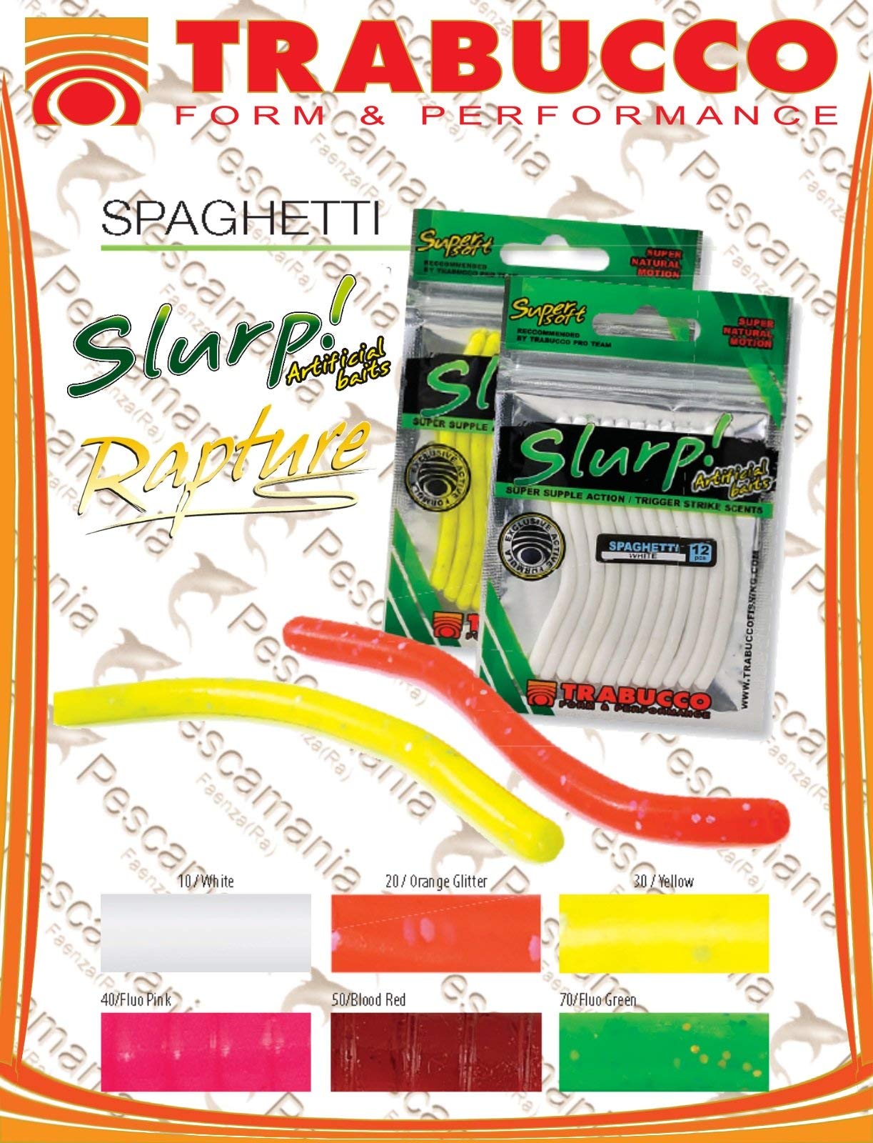 Slurp Artificial Spaghetti Fishing Bait, BIANCO, Unique