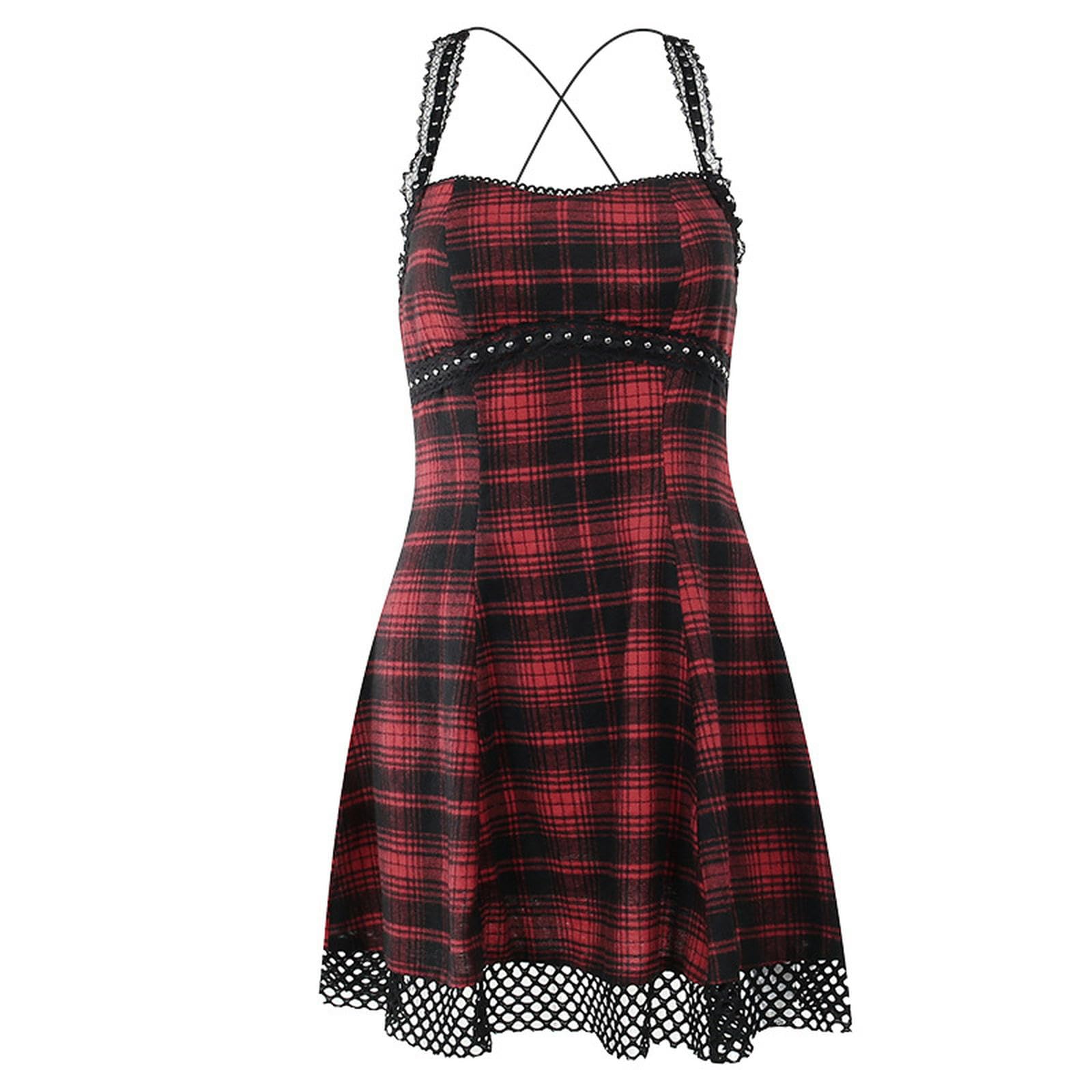 Robe licou rouge XL jupe courte fluide qui valorise les formes