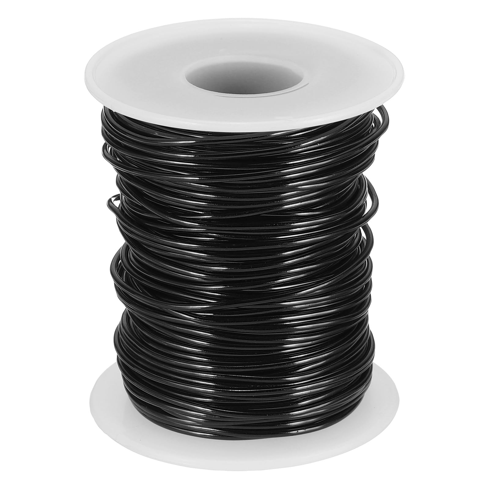 Alambre de aluminio negro de 1,5 mm para bisutería, hilo flexible de 100 pies para manualidades