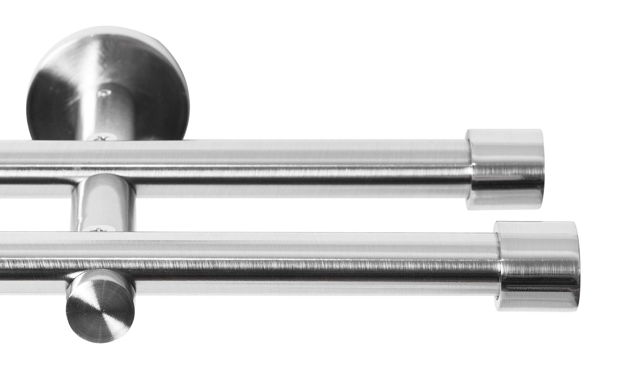 Rollmayer Gardinenstange Ø 16mm Crux Edelstahl 240cm 2-läufig