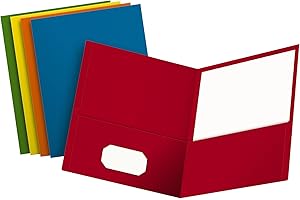 Oxford Two-Pocket Paper Portfolio Folder Letter Size