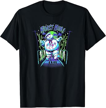 Ghostbusters Roast Him! Stay Puft Arcade Graphic Retro Movie T-Shirt
