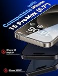 MAGIC JOHN 2 Pack for iPhone 15 Pro Max 6.7 inch Tempered Glass Screen Protector, Auto Dust-Elimination Installation, Bubble Free, Dynamic Island Compatible, HD Clear, Easy Installation