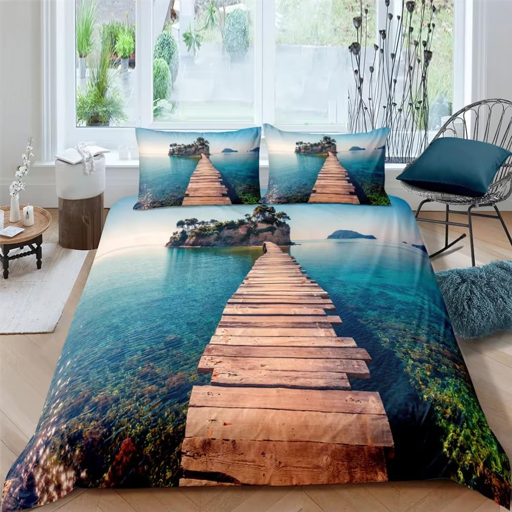 Housse de couette 200x200 fermeture éclair pour lit deux personnes anti-plis
