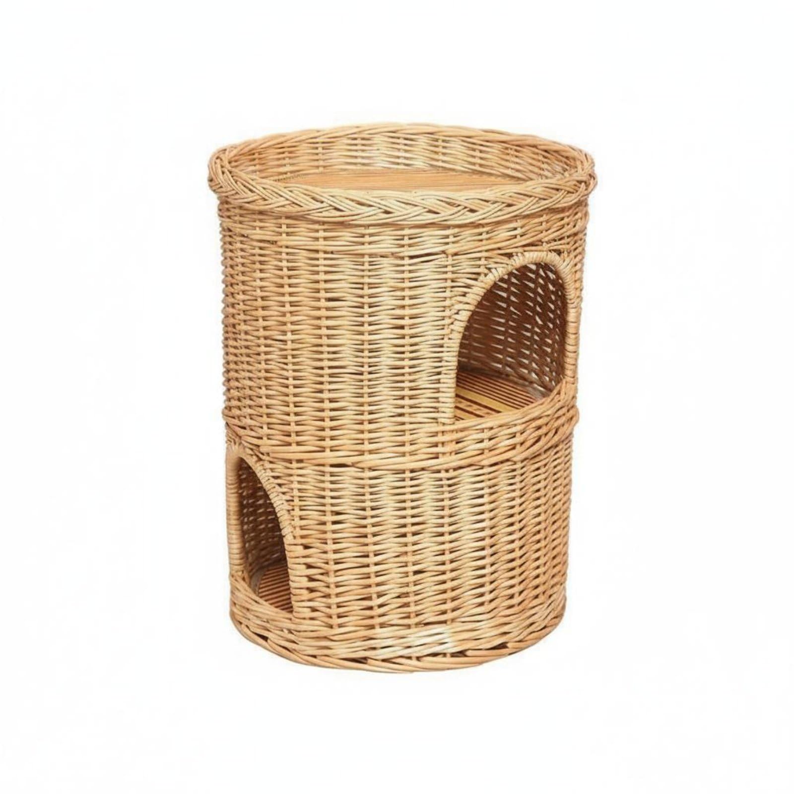 Cuccia per Gatti Doppio Strato Casa per, Naturale, Size to 4