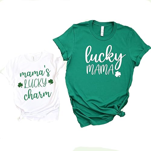 Mommy and Me Shirts, St. Patrick's Day Shirts, Matching Mommy and Boy Outfit, Mama and Baby, Mother and Daughter Shamrock Lucky Shirt