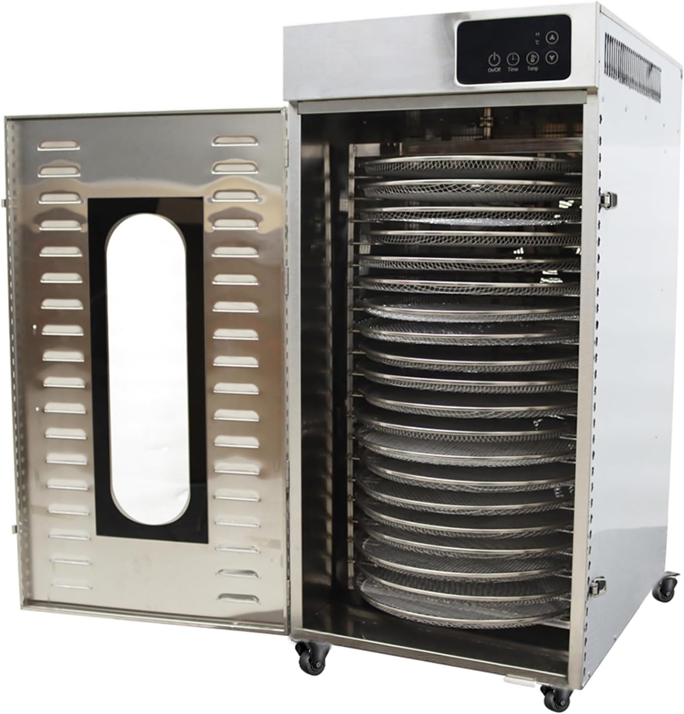 INTSUPERMAI 20 Layer Rotary Food Dehydrator Machine Commercial Stainless Steel Rotary Fruit and Vegetable Dryer Machine Pet Food Dryer Food Dehydrator for Meat Fruit Vegetable Beef Tea 110V