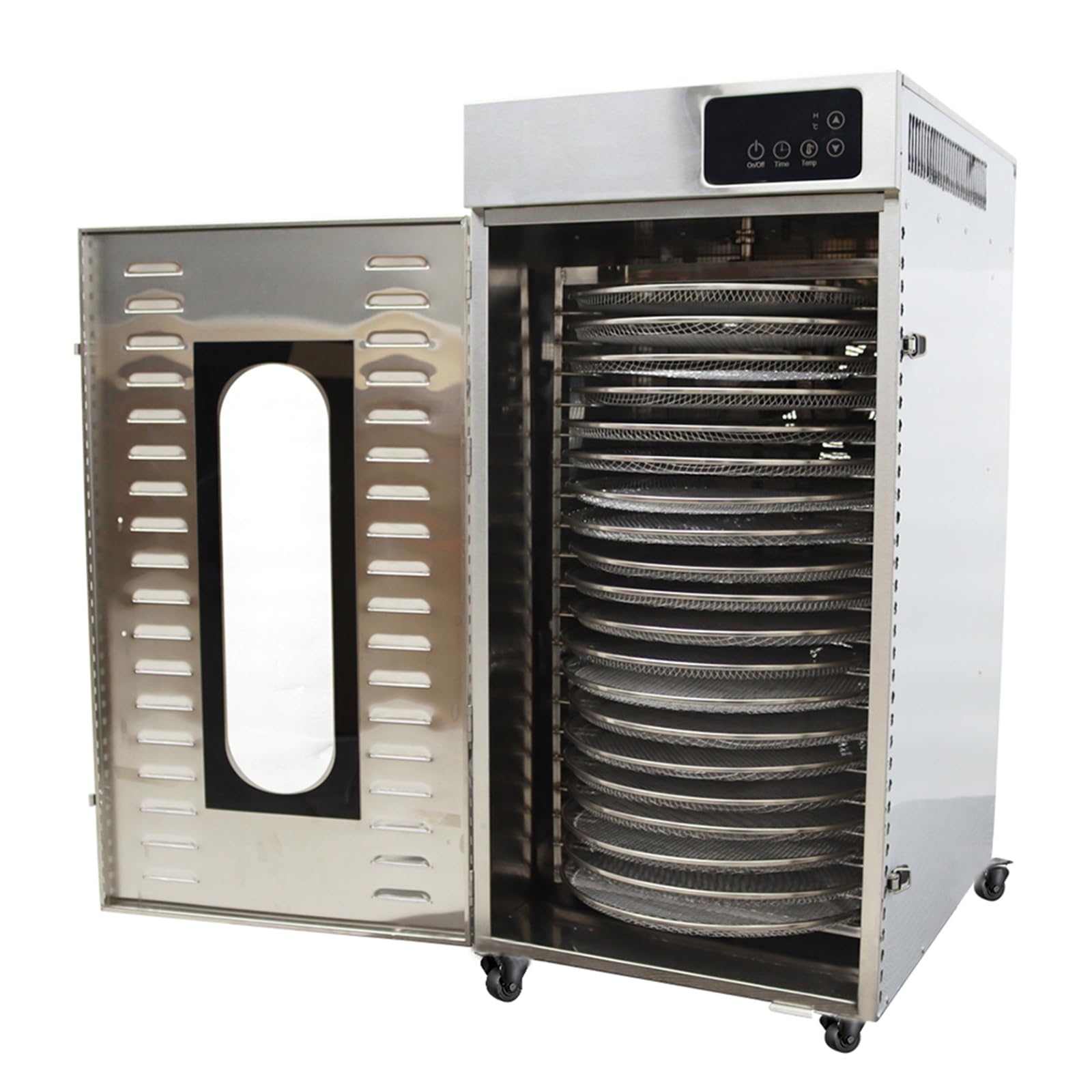 Máquina deshidratadora de alimentos rotativa de 20 capas, máquina de secado de frutas y verduras rotativas de acero inoxidable comercial, secadora de alimentos para mascotas, deshidratador