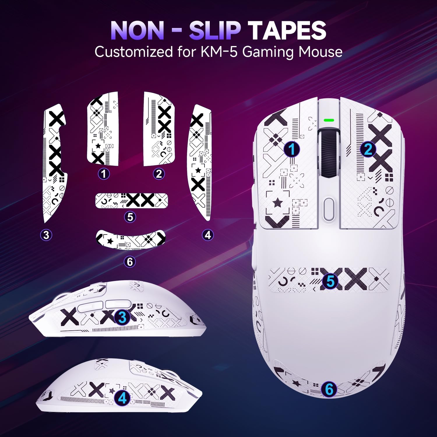 Wireless Gaming Mouse, Tri-Mode 2.4GHz/USB-C/Bluetooth Wireless Mouse with RGB Charging Dock, 24000 DPI, 60Hrs Battery, Ergonomic Lightweight Rechargeable Computer Mice Compatible with PC Mac Laptop