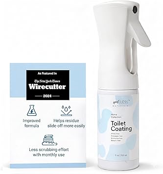 spotLESS MATERIALS Toilet Coating Spray for Ceramic & Porcelain Bowls, Liquid Surface Coating Designed for Easier Routine Cleaning, Helps with Toilet Rings and Daily Buildup, PFAS-Free, 5 oz