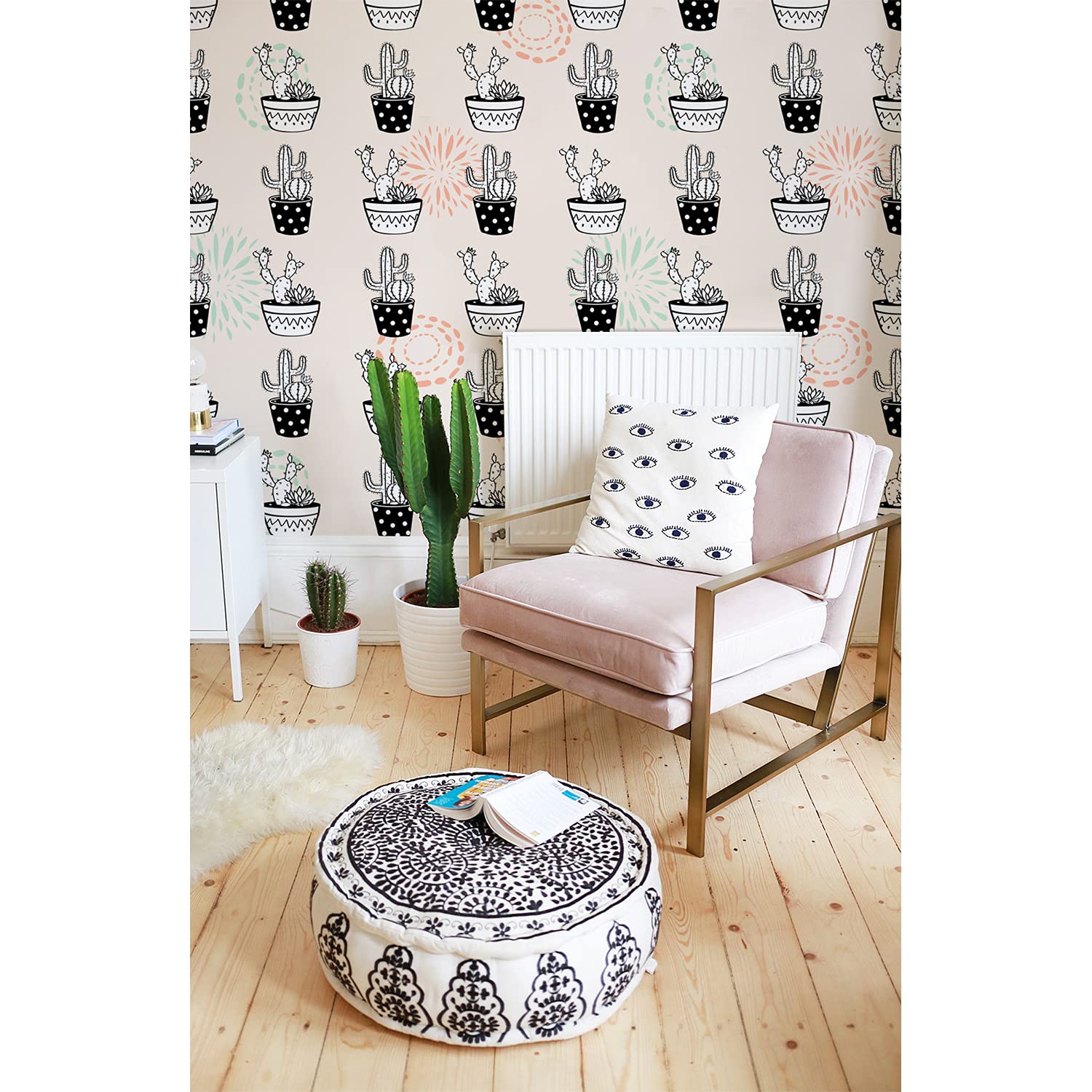 Stickers muraux décoration cactus pour créer une ambiance salon et chambre lumineuse