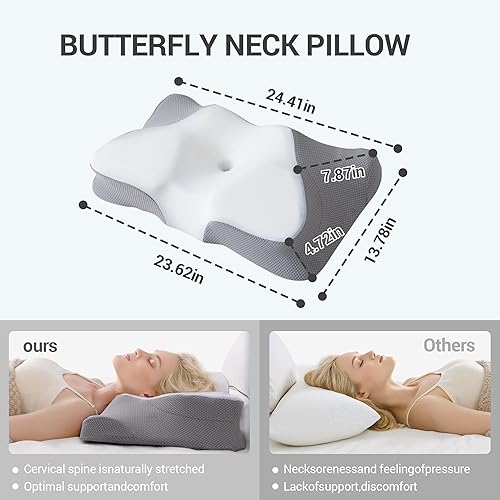 Miniatura 9 de Almohada refrescante de apoyo para una cómoda calidad de sueño durante la siesta una almohada ergonómica de espuma viscoelástica para aliviar el
