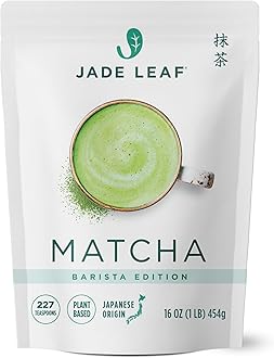 Jade Leaf Matcha Ceremonial Grade Matcha Green Tea Powder - Authentic Japanese Origin - Artisanal Barista Edition For Cafe Quality Tea & Lattes (1 Pound Bulk Matcha)